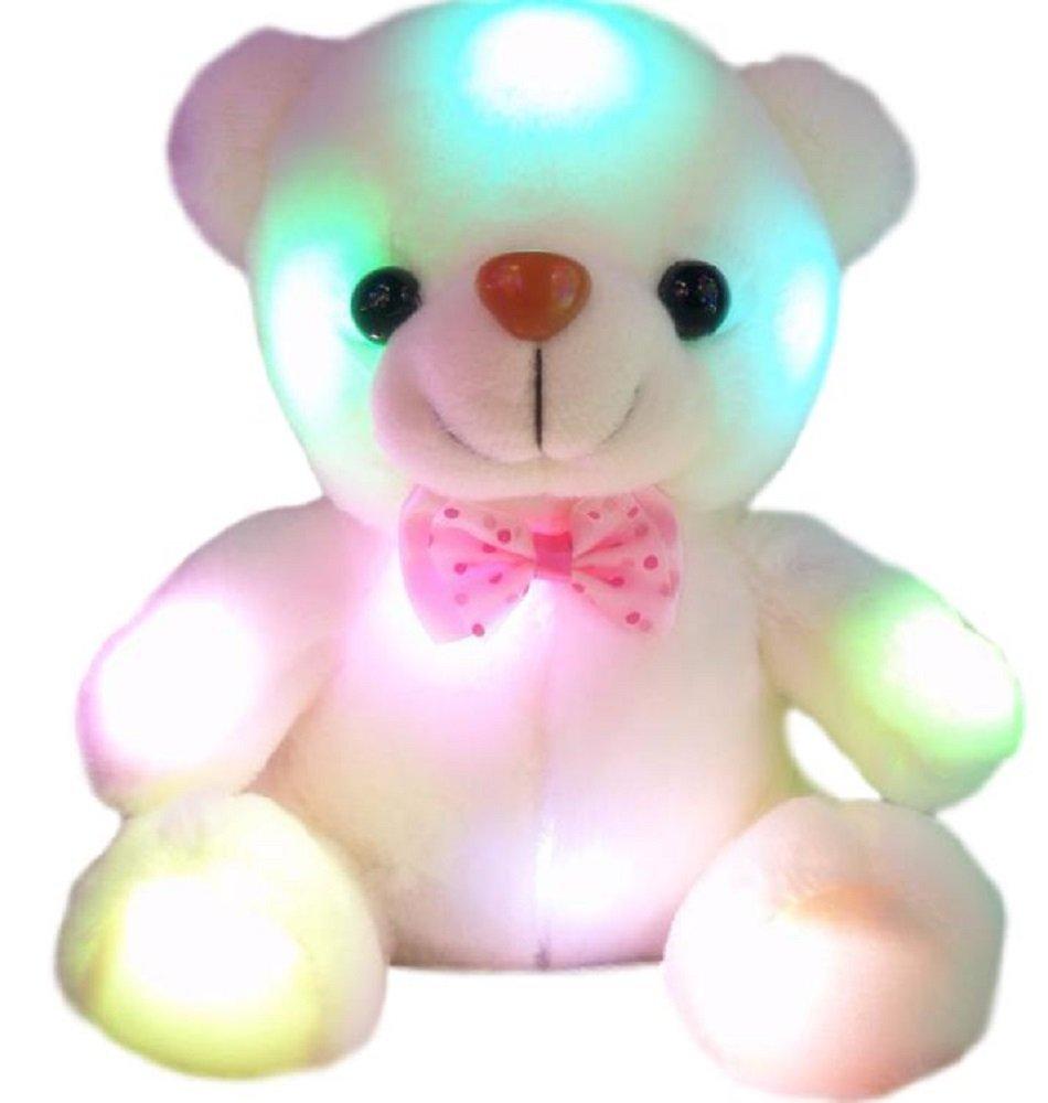 Reynolds Ave 7-Color LED Bear Plush Toy, Perfect for Gifts (Gift Wrapping Available)
