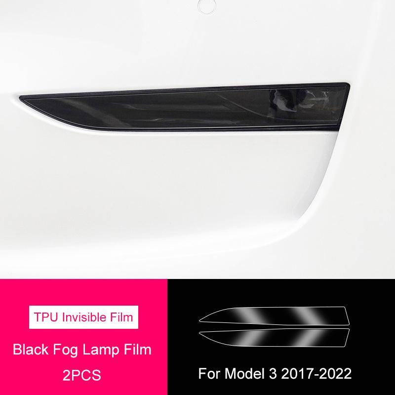 For Tesla Model 3 Y S X TPU Blackened Headlight Taillight Foglight Protective Film Headlight Tail Lamp Color Changing Films