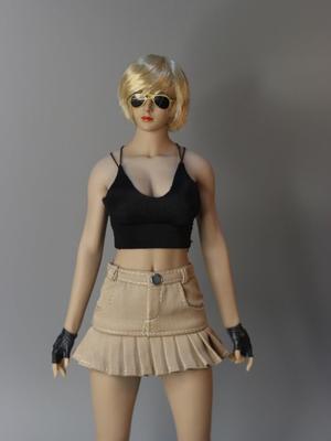 Figura de acción a escala compatible con cuerpo TBLeague DMTOYS mujer hermosa moda sexy camisola y minifalda de tiro bajo zapatos y gafas no [TOYBARJAPAN]