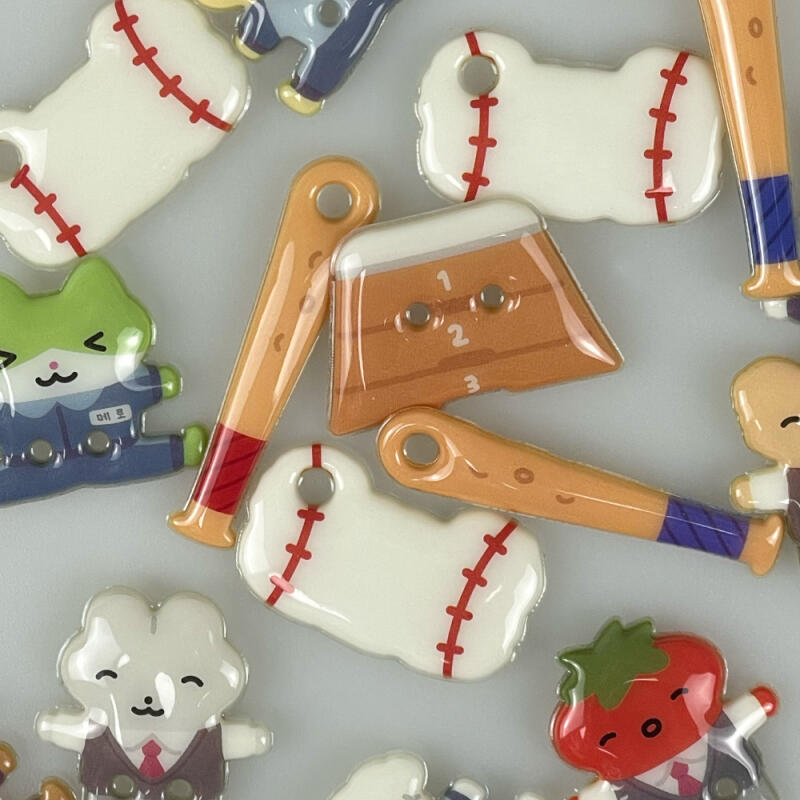 

Malang Keyring [Muuu Baseball Ball & Bat] Blue