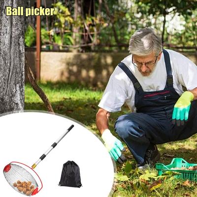 New Outdoor Garden Ball Collector Creative Manual Ball Rolling Picker Convenient Adjustable Telescoping Pole Fruit Picker