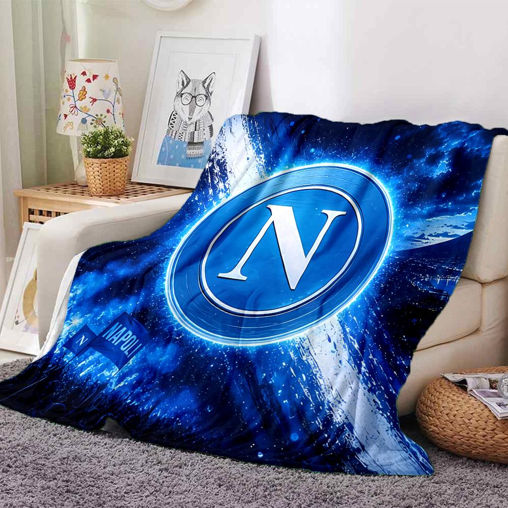 1pc Blanket - NAPOLI LOGO Print Design,Lightweight Blanket for Sofa,Bed- Soft &Warm,Gift for All Seasons