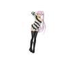 18Cm Anime Collectible Figure - Frieren Beyond Journey'S End Casual Striped Outfit Victory Pose Pvc Model Statue Desktop Gift