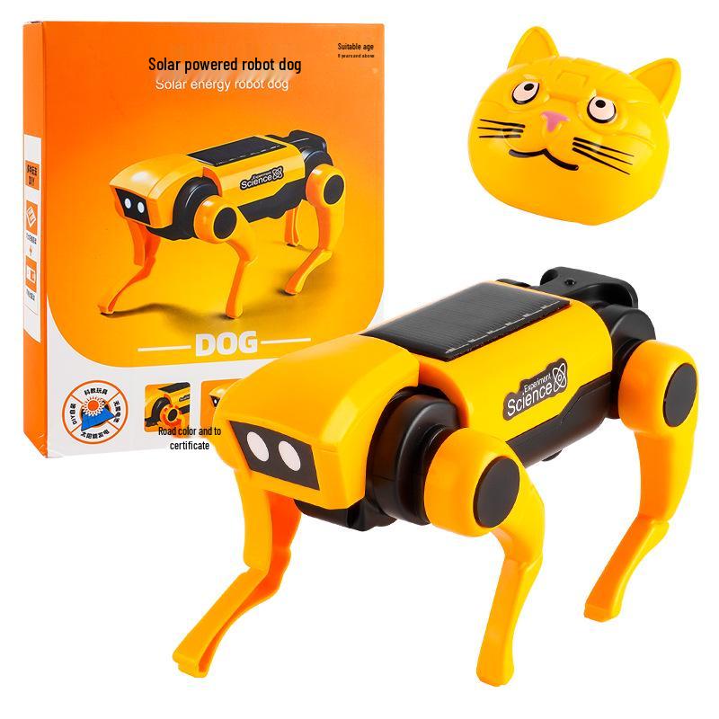 DIY Solar-Powered Mechanical Dog & Cat Educational Toys for Kids