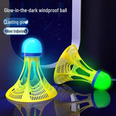 Luminous Windproof Durable Shuttlecock - High Elasticity & Unbreakable for Outdoor Play