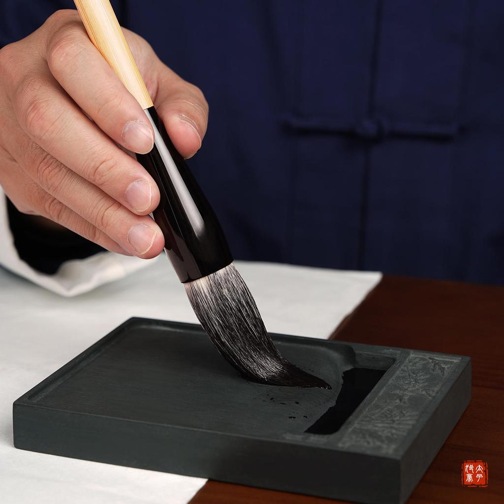 Large Calligraphy Brush for Spring Festival Couplets - Mixed Bristles (Sheep, Wolf, Bear Hair) for Big Characters & Chinese Painting