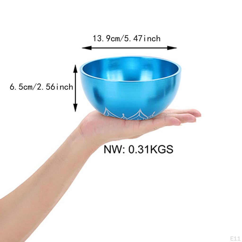 Sing Bowl Set Meditation Gong Instrument Creative Relaxing Decor Crafting with Mallet Ornament for