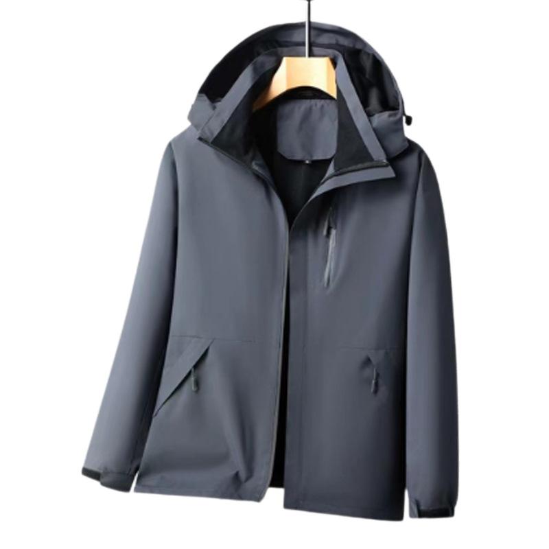 Spring and Autumn New Jacket Men's and Women's Same Windproof Removable Hat Collar Loose Casual Jacket Jacket