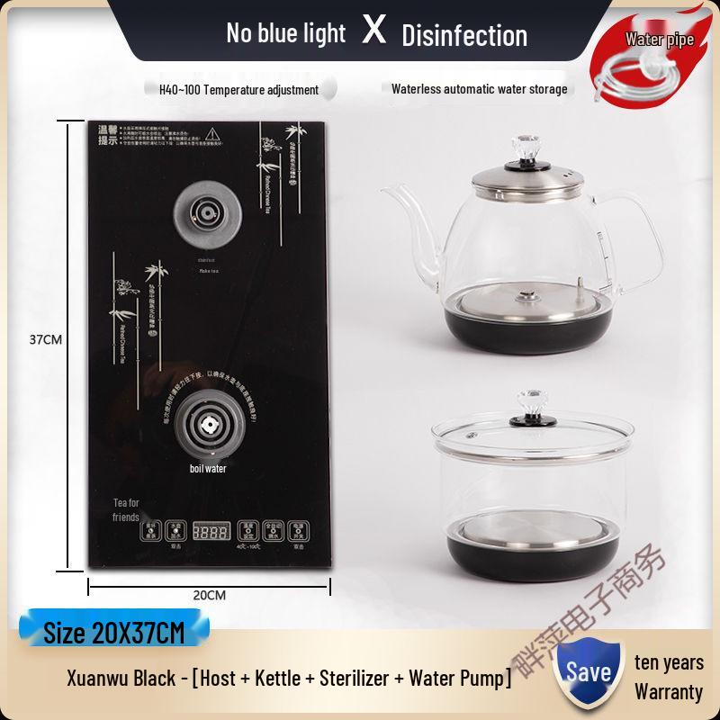 Smart Electric Glass Kettle with Auto Power Off and Insulation for Tea Ceremonies