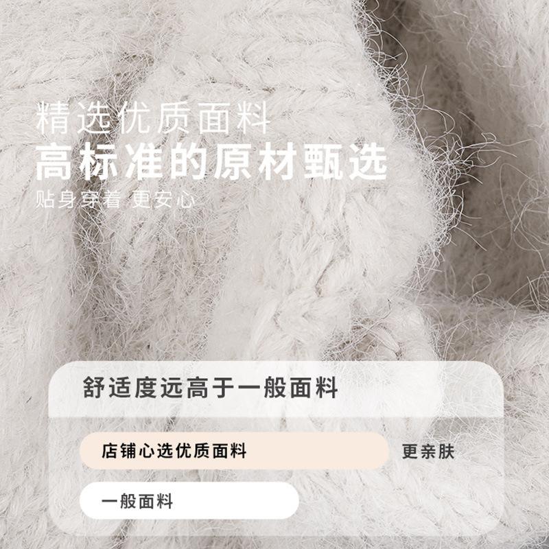 Cat ear hat Women's wool hat Big head circumference Cute warm cold hat Small face Cold ear protection Knitted hat