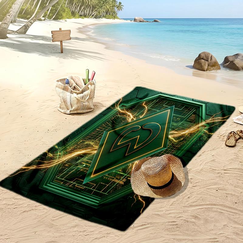 Asciugamano da Spiaggia con Stampa Calcio Werder Bremen, Asciugamano Grande Morbido ad Asciugatura Rapida per Spiaggia Campeggio Nuoto