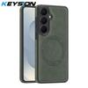 KEYSION Retro PU Leather Case for MagSafe for Samsung Galaxy S25 S26 Ultra 5G S26+ S25 FE Magnetic Shockproof Phone Cover