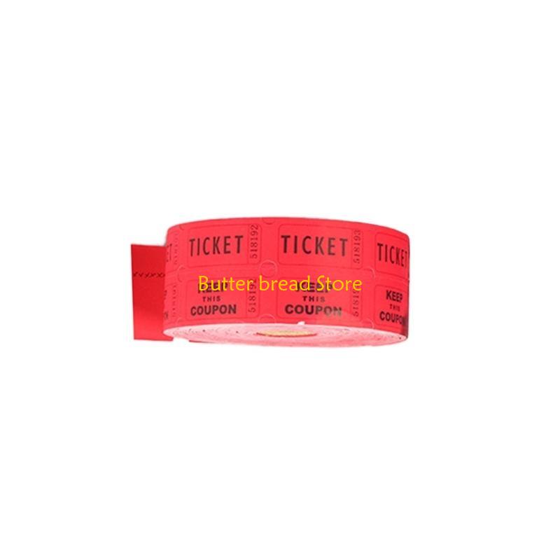 

W89C Carnival Theme Party Decorations for Carnival Party 1000 Pieces 1 Roll Tickets Raffle Tickets Single Roll Party Tickets червоний