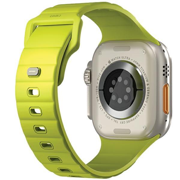 Uniq Pasek Stride Apple Watch Series1/2/3/4/5/6/7/8/9/Se/Se2/Ultra/Ultra 2 42/44/45/49Mm Fkm Rubber Strap Limonkowy/Lime Green