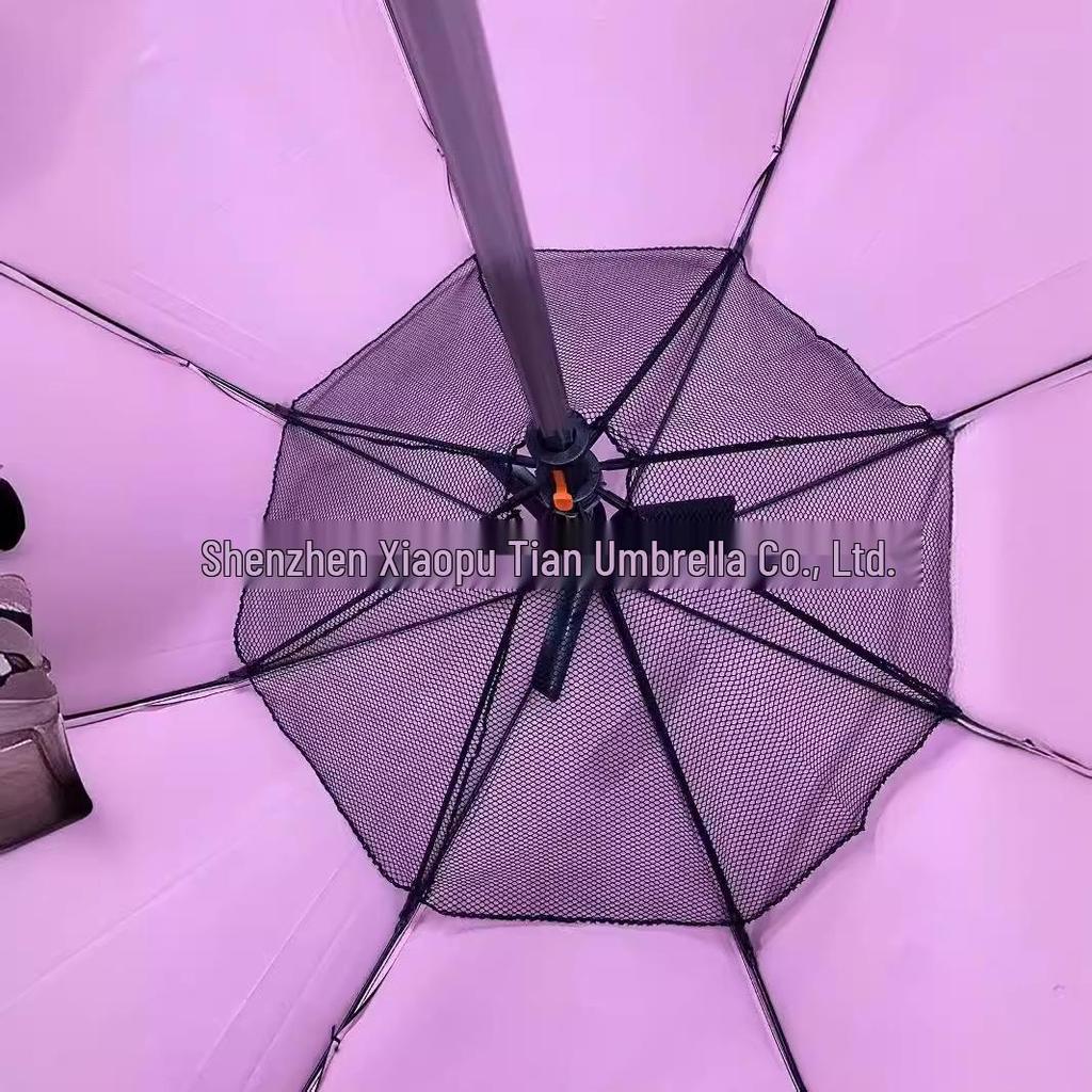 Regenschirm mit eingebautem Ventilator und Nebelkühlung – Sonnenschutz und Wassersprüh-Technologie