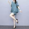 Fat Fashion Suit, Summer Style, Age-reducing, Plus-size Women's Clothing To Cover Belly, Slimming, Casual Two-piece Set