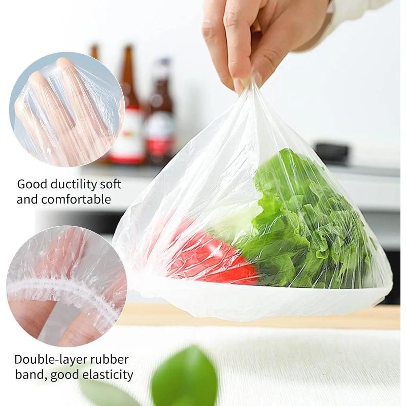 Food Bowl Covers Reusable Elastic BPA Free Plastic Wrap Alternative To Foil Dish Plate Covers for Leftovers Fruits Vegetables