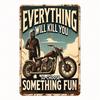 Vintage Motorcycle Tin Sign Garage Bar Cafe Wall Art Decor 8x12 Inches