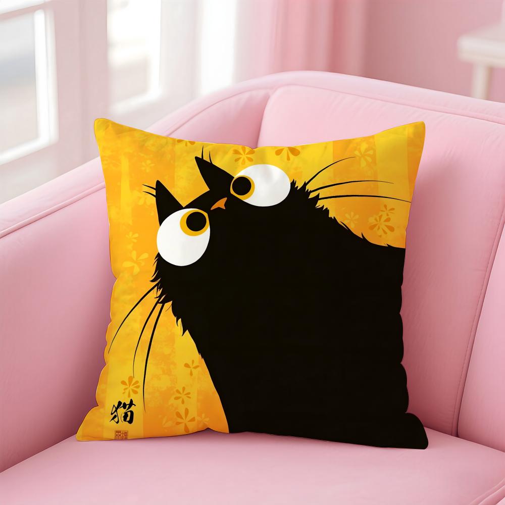 

Creative Funny Meme Viral Art Shocked Cat Art Cushion Cover Pillow Case Soft Skin Friendly Fabric Concealed Zipper 30X30cm