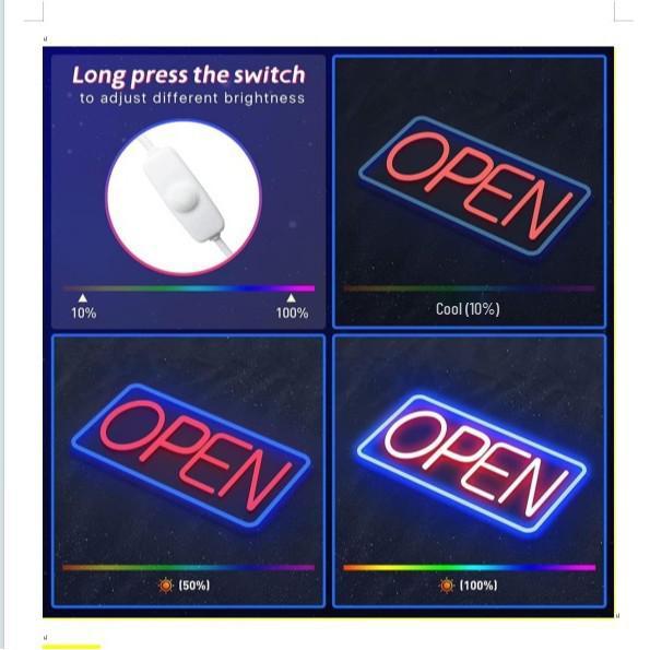 Neon Open Sign - Business Decorative LED Light