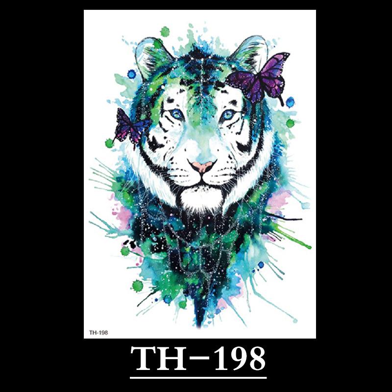 Animal Tattoo Sticker, Liger Tattoo Sticker, Half Arm Waterproof Tattoo Sticker, Large Picture Temporary Sticker Tattoo
