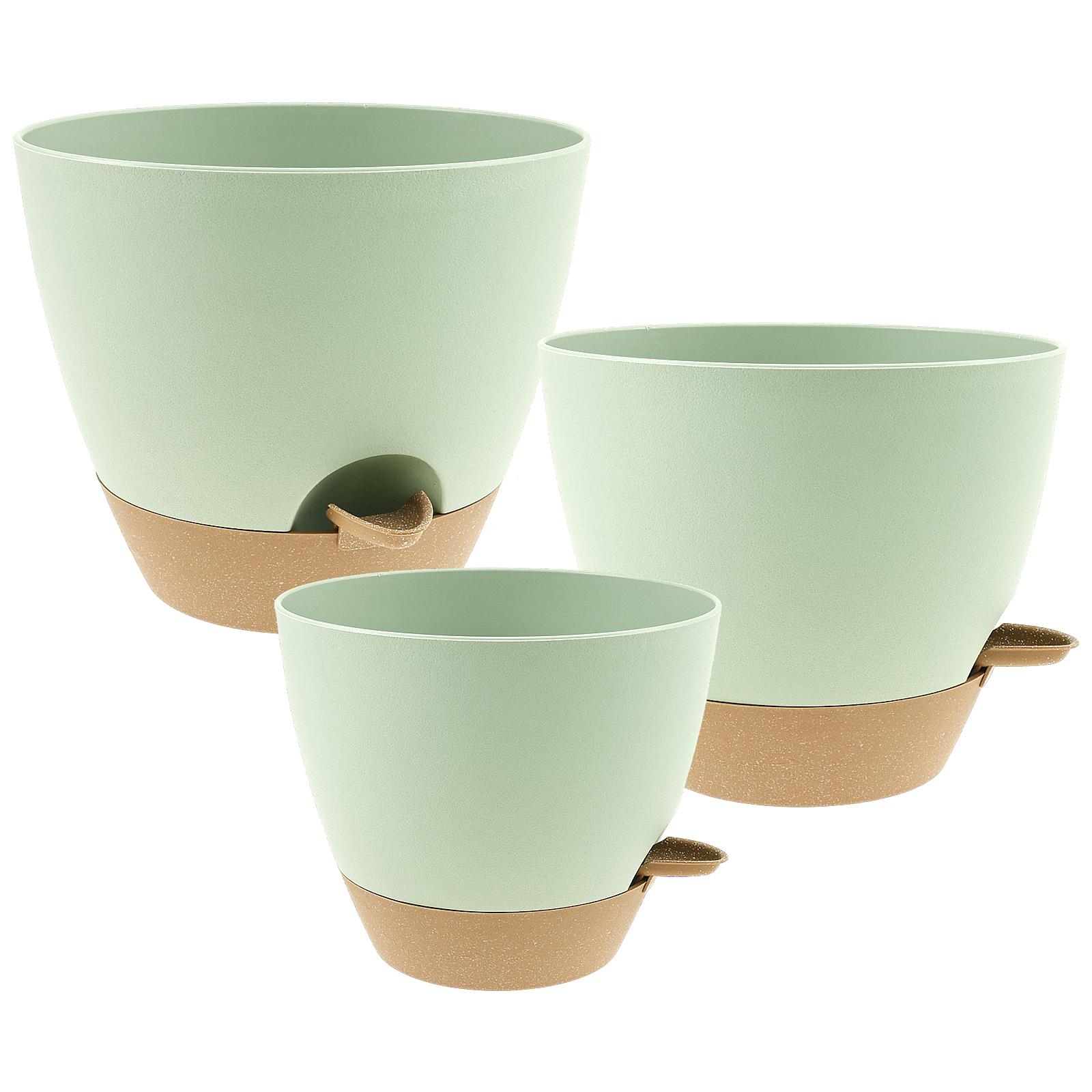 

3 шт. самополивающийся цветочный горшок автоматическое водопоглощение хлопковая веревка гидропоника горшок для растений с резервуаром дренажные отверстия для комнатных растений