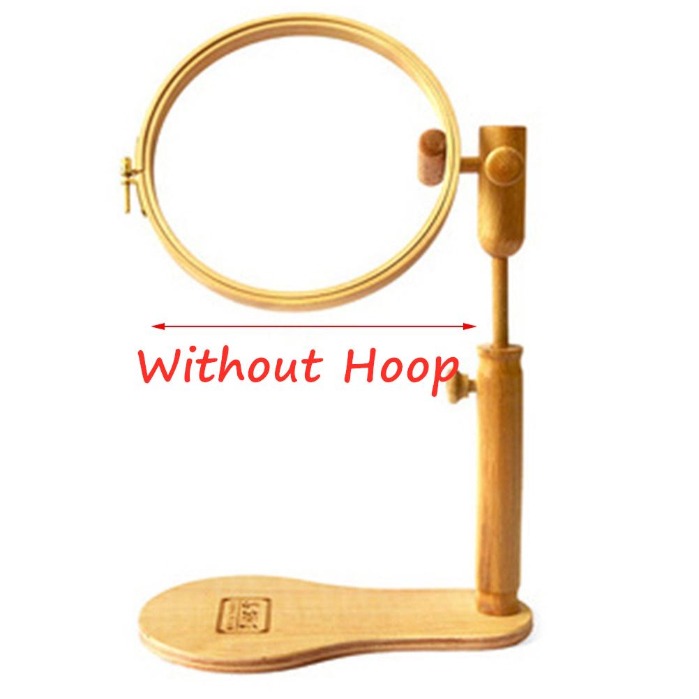 360 Degree Rotation Adjustable Wooden Embroidery Hoop Desktop Stand Cross Stitch Rack Frames Rings Adults Mother Gifts Sewing