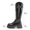 Knight's new women's boots are thin, autumn and winter retro knee-high boots, side zipper, women's round head, thick heel, no bigger than black.