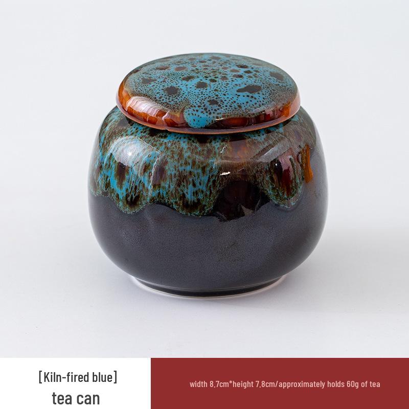 Multi-Color Ceramic Mini Jars for Tea, Incense, or Storage – Sealed and Engraved Design