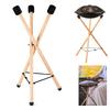 10-15" Percussion Instrument Adjustable Solid Wood Triangle Drum Stand For Steel Tongue & Hand Drums