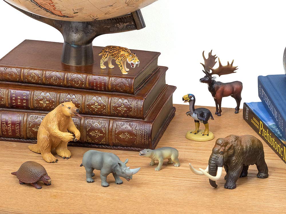 COLORATA 3D Encyclopedia Extinct Animals (Cenozoic) – Real Figure Box, 8 Figures + Multilingual Guide