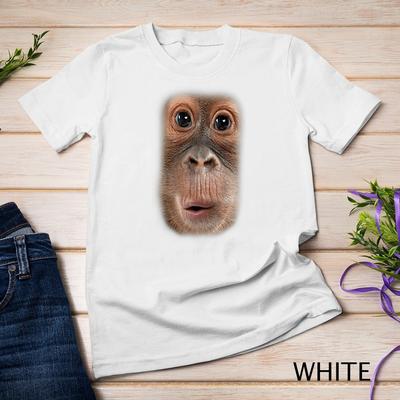 Divertente Faccia di Scimmia Scimpanzé Scimmia Animale dello Zoo Amante degli Animali Design T-shirt Unisex
