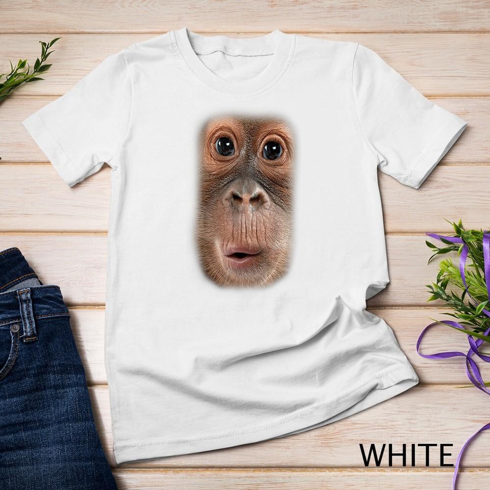 

Funny Monkey Face Chimpanzee Ape Zoo Animal Lover Design Unisex T-shirt L