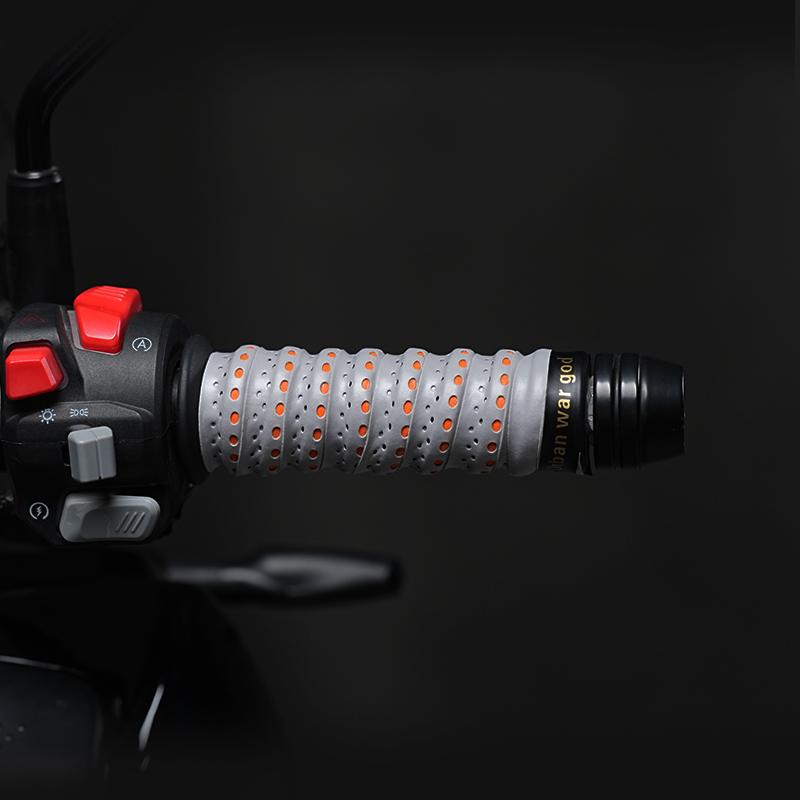 Anti-Slip Leather Motorcycle and Electric Scooter Handlebar Grip & Twist Cover