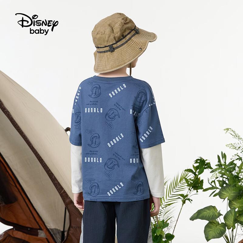 Disney Boys' Color-blocked Faux Two-piece Long Sleeve Tee