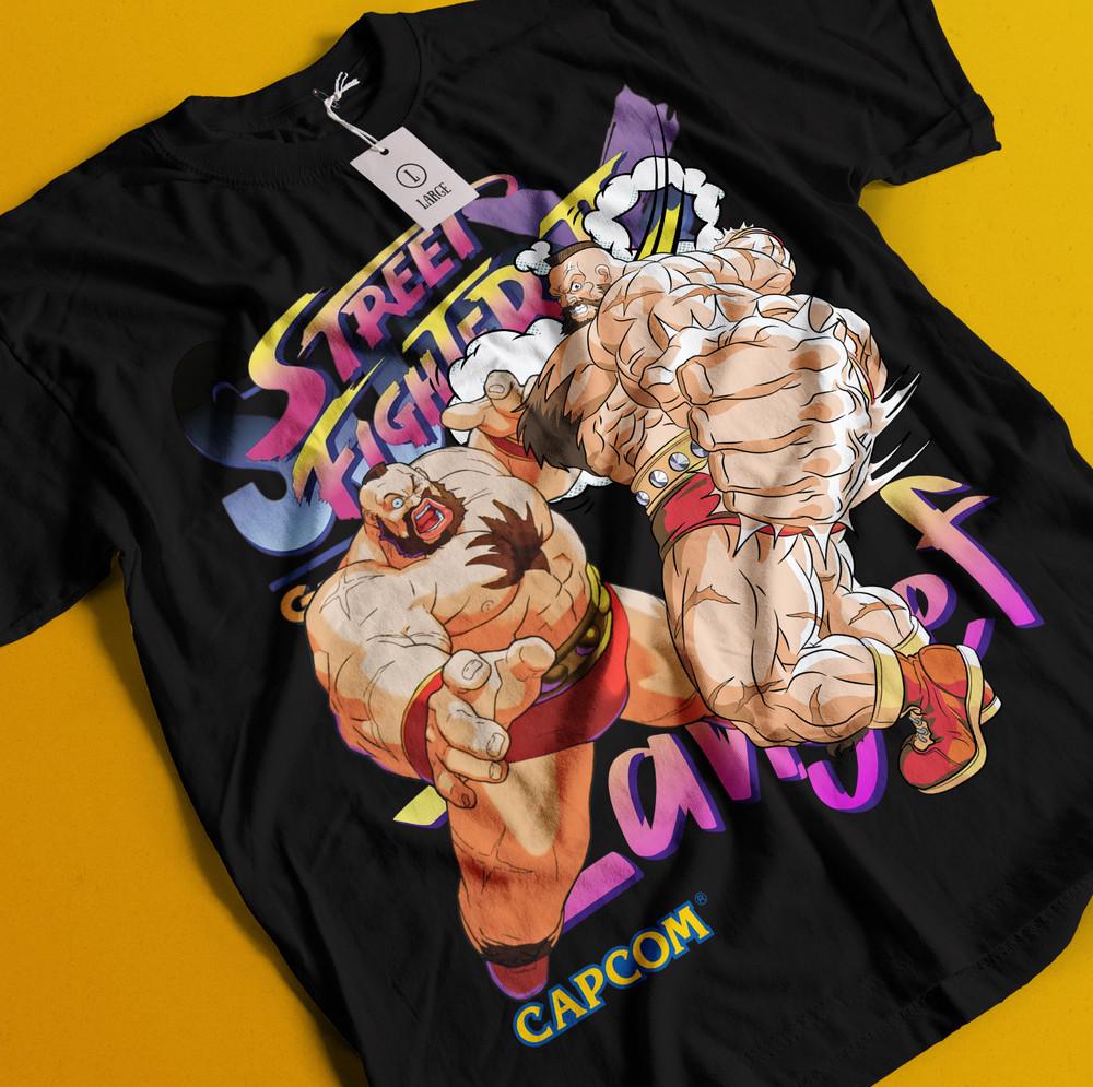 

Zangief T-Shirt Karate Street Fighter Shirt Chun Li Tshirt Akuma Anime Fight Ken 3XL
