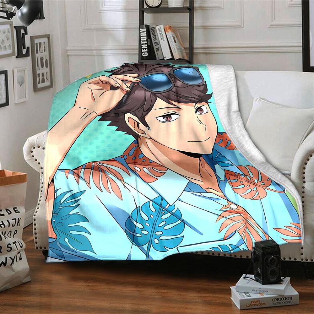 1pc Oikawa Tooru2 Blanket, Gift, for Men and Women, Soft Blanket, Good for Sofa Bed Couch Travel, Lightweight Flannel Blanket
