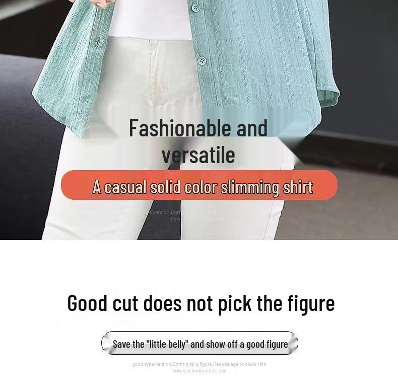Loose Fashion Women's 2025 Temperament Coat: European & American Long Sleeve Slimming Shirt, Plus Size Available for Spring