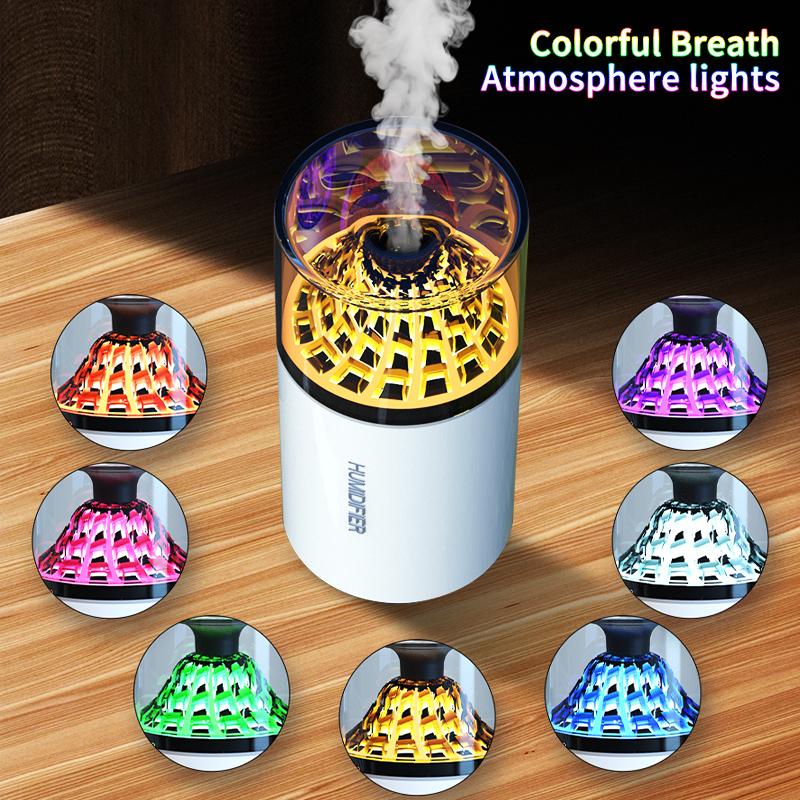 Cloud humidifier colorful atmosphere light mini portable car cut fragrance cup seat design delicate spray home humidification