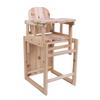 Baby Feeding Chair & Table Set Solid Wooden Detachable Highchair with Adjustable Tray