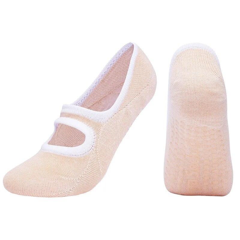 

Женские носки для йоги, силиконовые носки для пилатеса Barre, спортивные носки для фитнеса, женские дышащие носки с открытой спиной для балета и танцев босиком One size