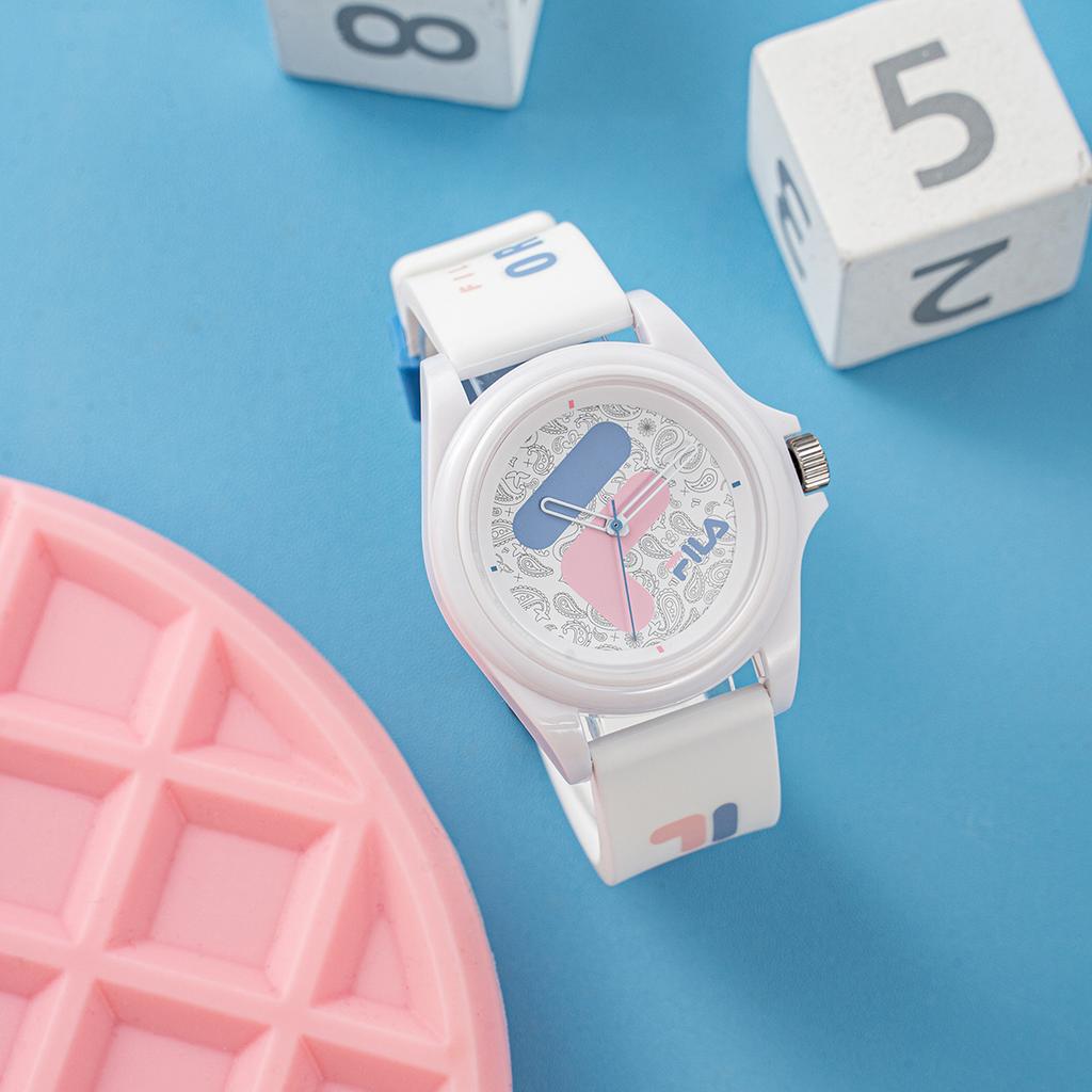 FILA 6113 Series Quartz Watch Silicone Strap White Dial 30M Water Resistant Sport Trend Couple Watch Women watches FLM38-6113-025