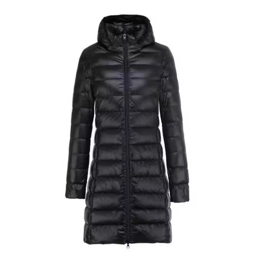 Women's Lightweight Down Jacket with Hood for Winter Outdoor Wear