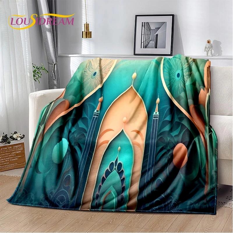 HD Muslim Islam Prayer Kneeling Poly Mats Mandala Soft Blankets,Keep Warm Throw Blanket for Picnic Beds Sofa Home Bedroom Gift