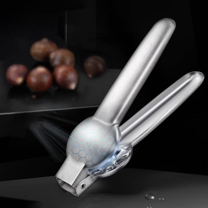 Stainless Steel Chestnut Clip Creative Nutcracker Opener Quick Clip Walnut Pliers Cutter Opener Nut Cracker Sheller Kitchen Tool