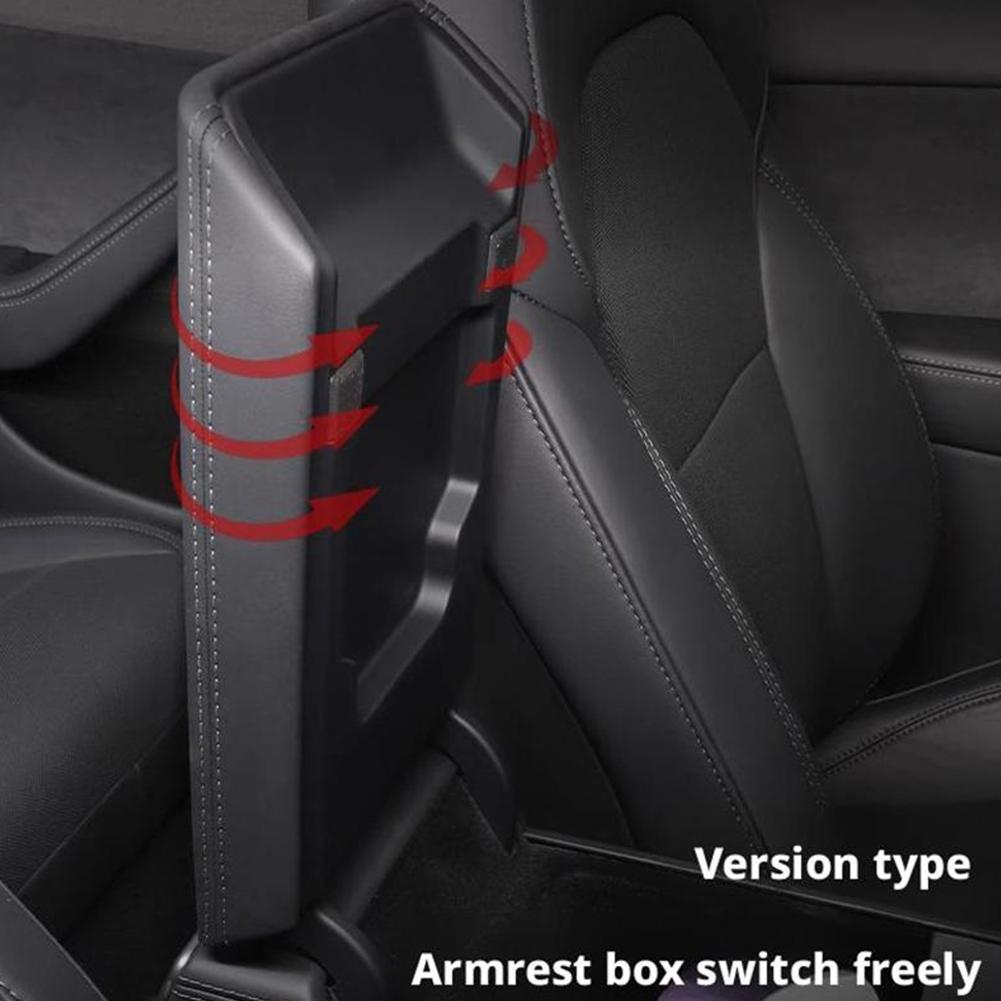 TPE Soft Case Car Center Console Arm Rest Lid Auto Armrest Box Pad For Tesla Model 3/Y Dustproof Latch Protect Cover Accessories