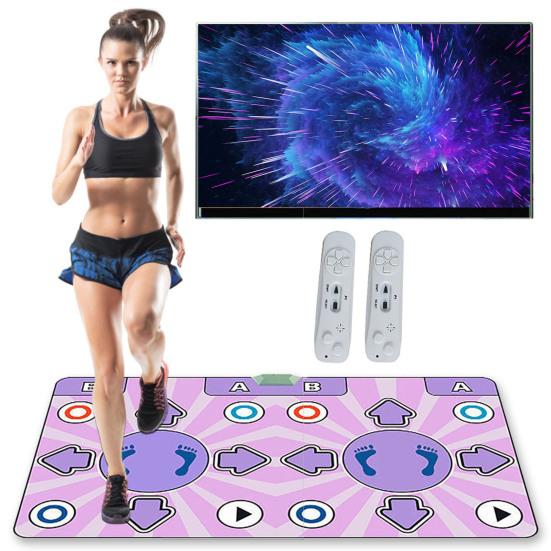 

Танцевальный коврик для детей и взрослых с Plug Play, беспроводной перезаряжаемый танцевальный коврик, ТВ-компьютер, двухпользовательский электронный музыкальный танцевальный коврик с пультом дистанционного управления