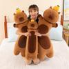 Cartoon Persimmon Capybar Plush Toy Sleeping Party Style Long Pillow Baby Side Sleeping Pillow Home Cushion