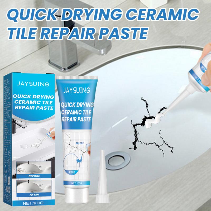 Fliesen Reparaturkleber Schnelltrocknend Wasserdicht Rissloch Füller Für Badezimmer Küche Boden Wand Mit Schaber Schleifpapier 100G