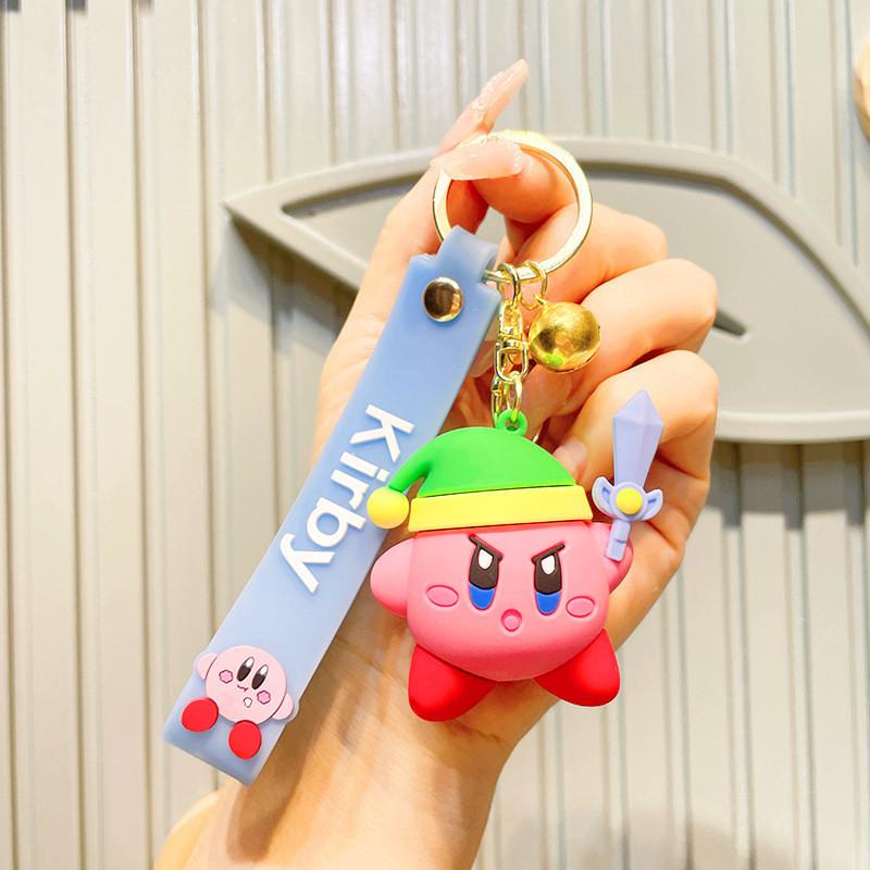 Cute Kirby Star Dripping Glue Keychain Car Backpack Cartoon Figure Pendant Bag